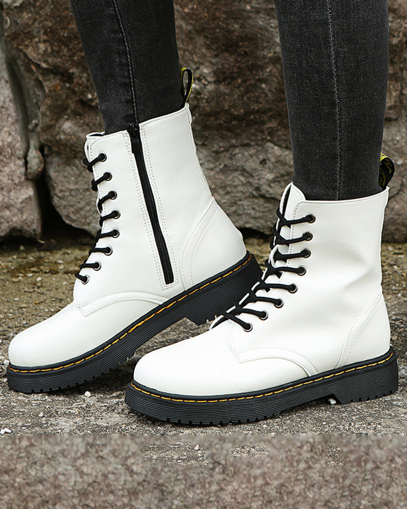 Krista | Stiefelette mit Schnürung und Reißverschluss