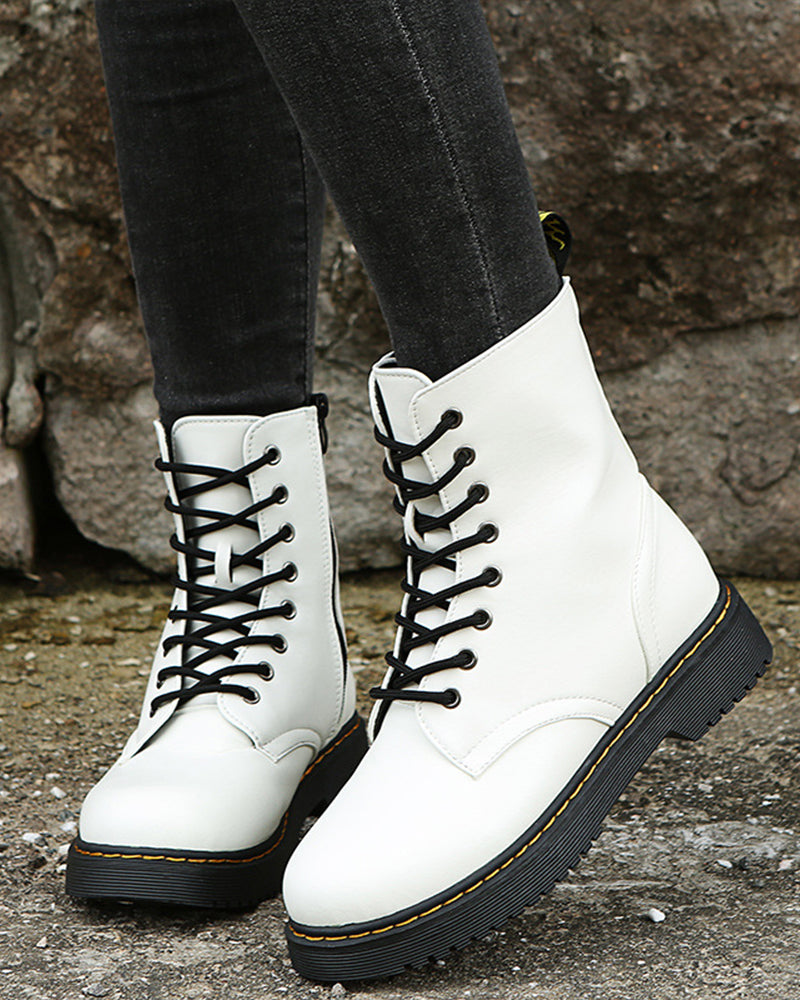 Krista | Stiefelette mit Schnürung und Reißverschluss