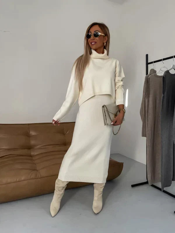 Martina | Set aus Kleid und Rollkragenpulli