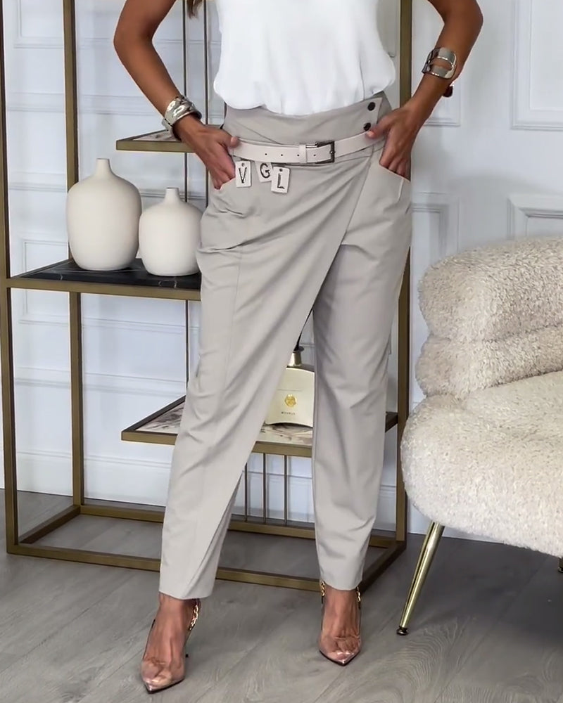 Leona | Patchwork-Hose mit Gürtel