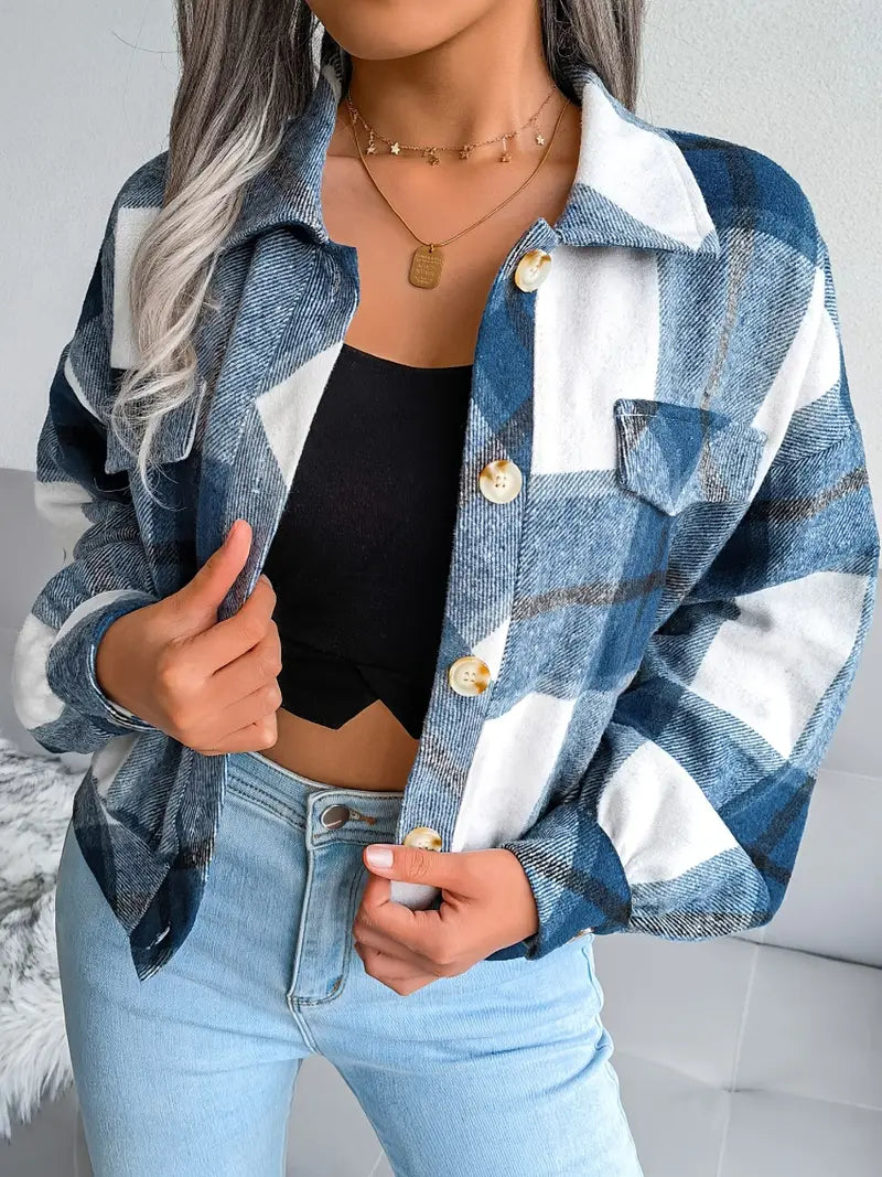 Karierte Flanelljacke