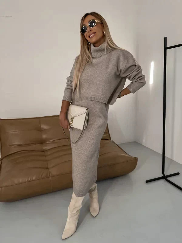 Martina | Set aus Kleid und Rollkragenpulli