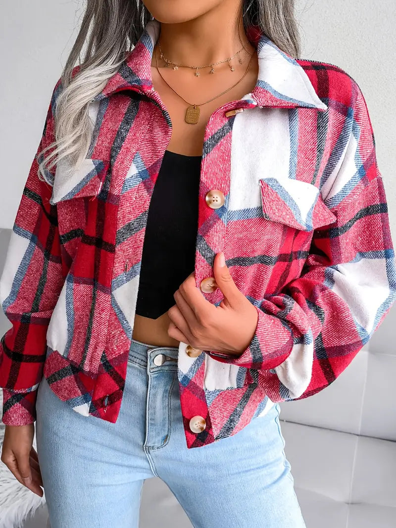 Karierte Flanelljacke
