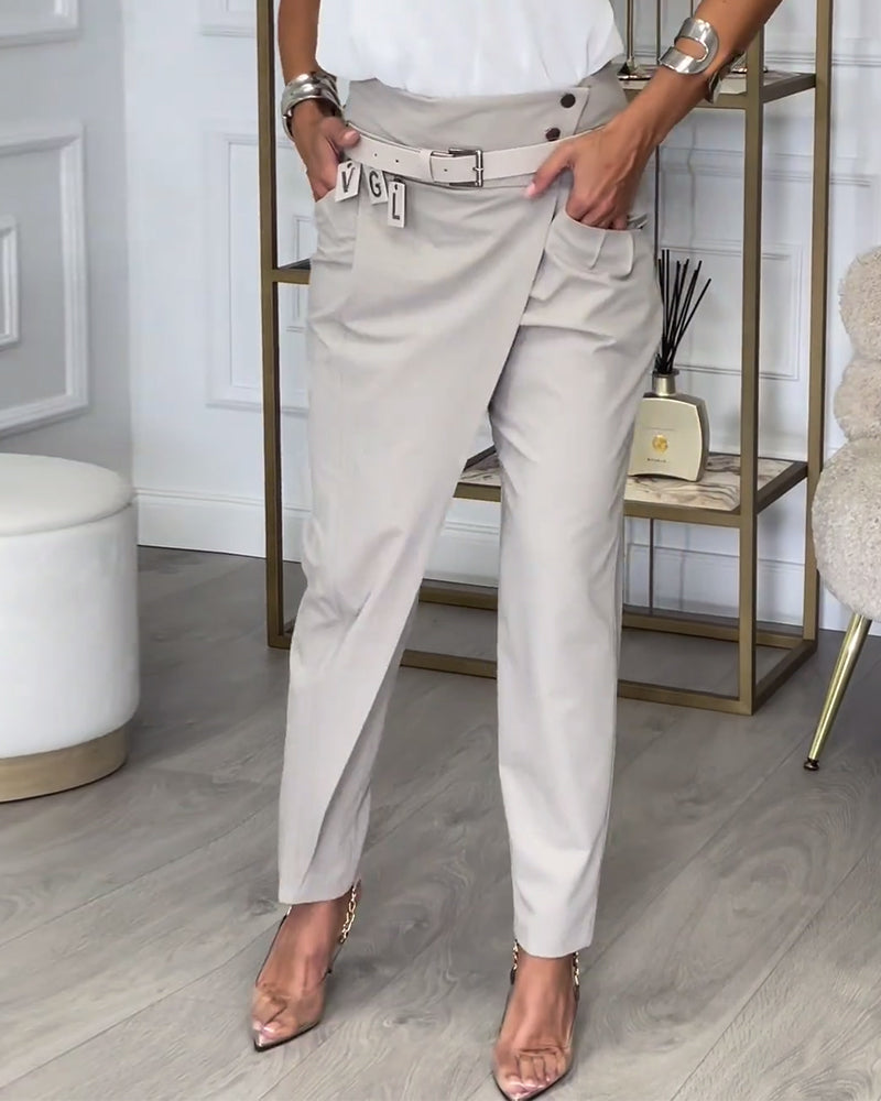 Leona | Patchwork-Hose mit Gürtel