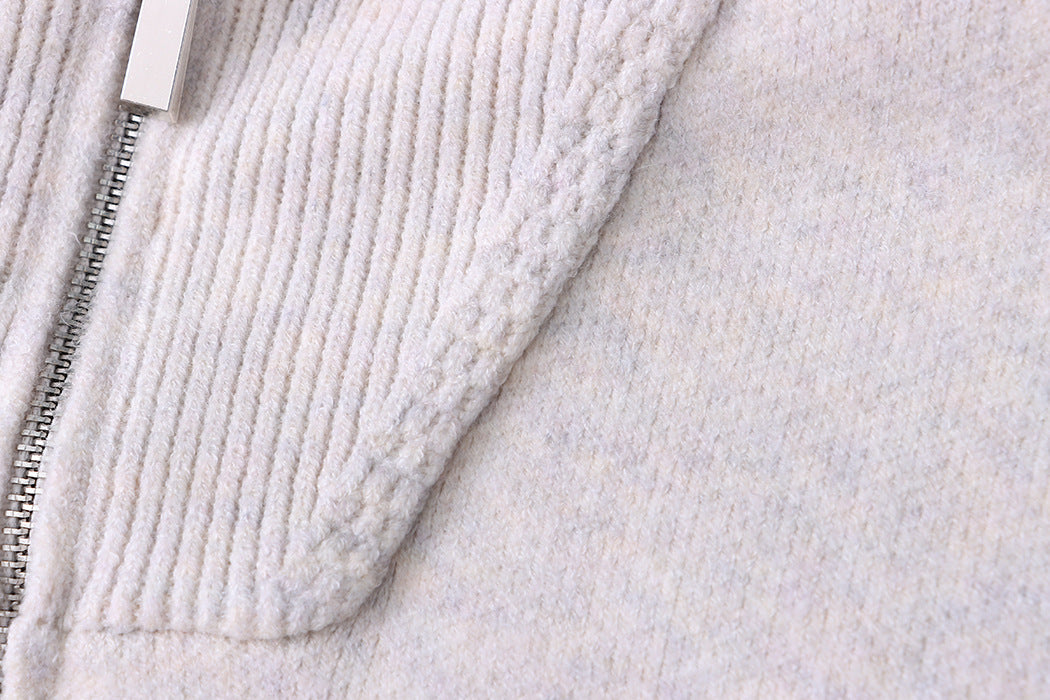 Oversize-Strickjacke mit offenem Kragen