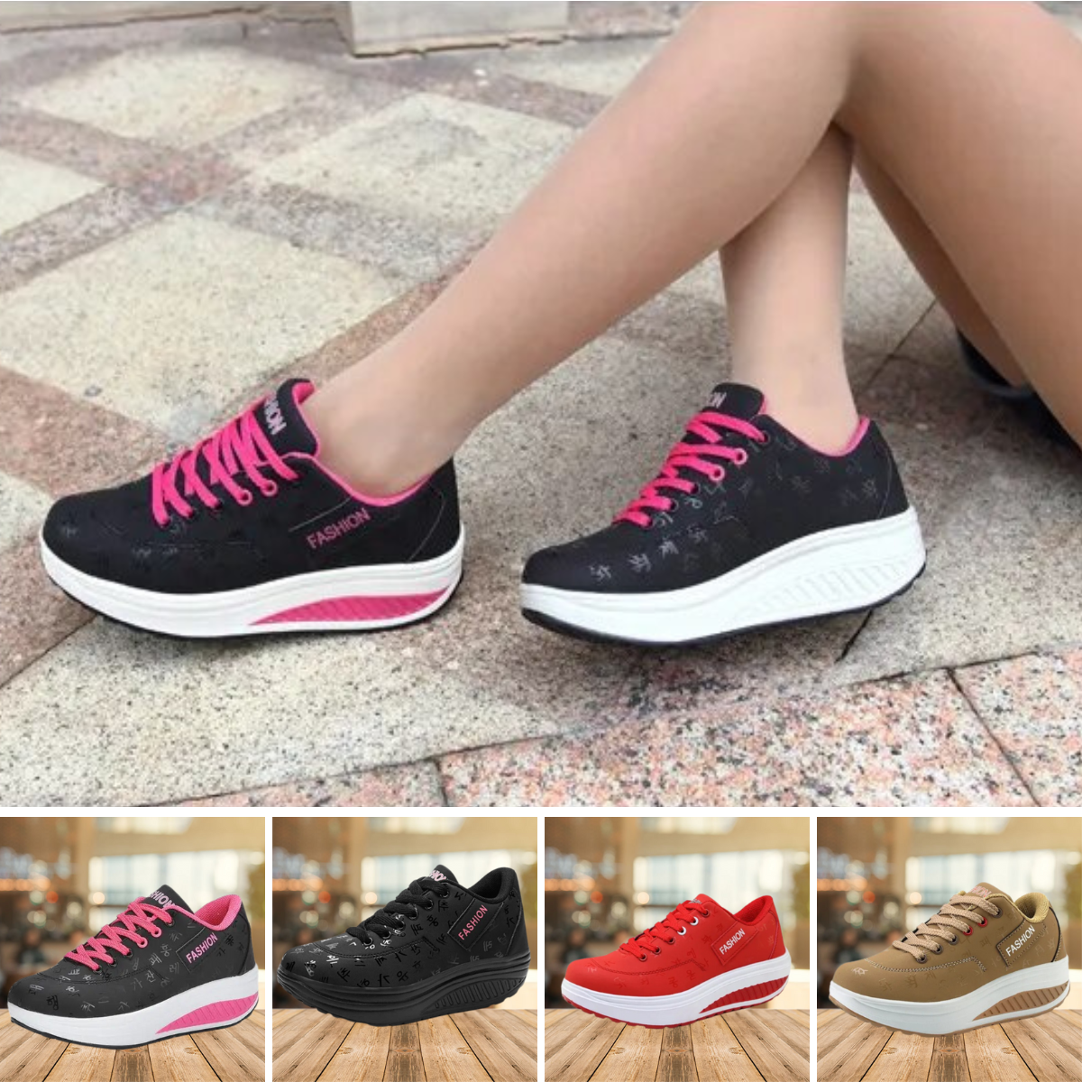 Gertrudin | Damen Höhe Zunehmend Turnschuhe | Stilvoll
