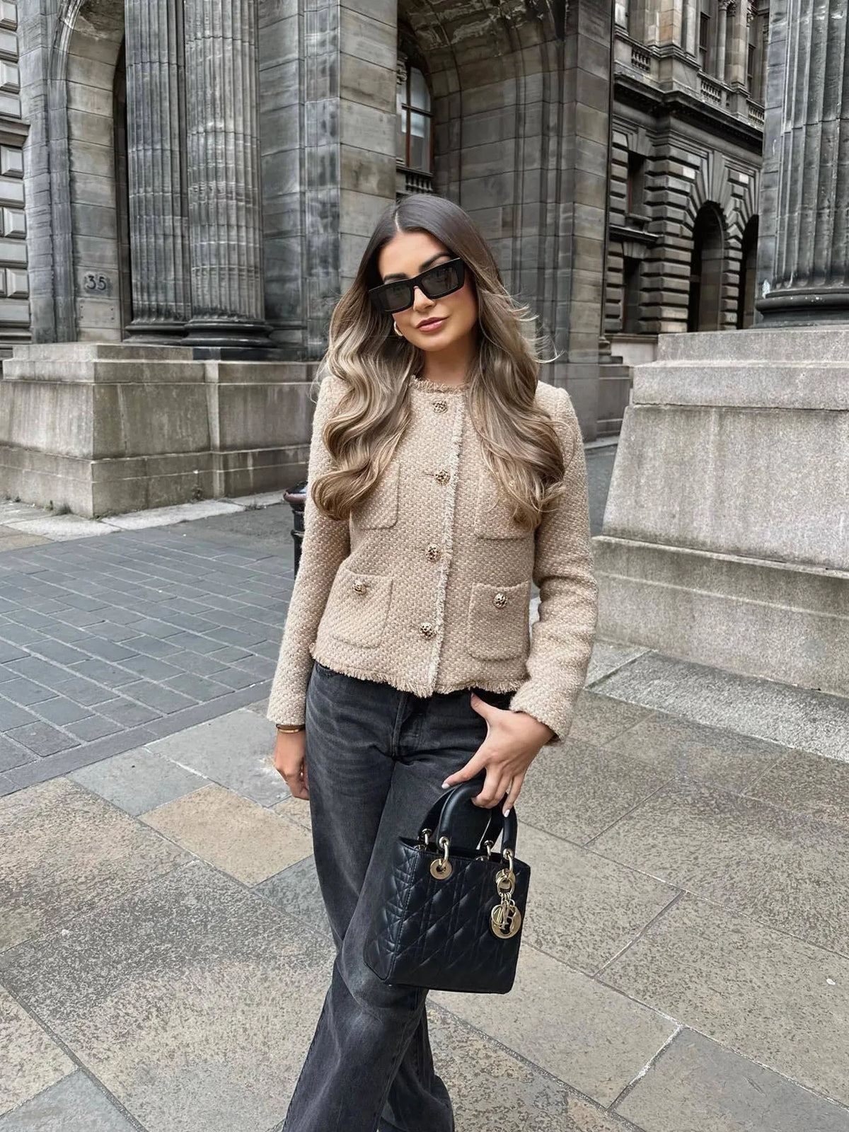 Autumn | Elegante Cropped Jacke mit Taschen