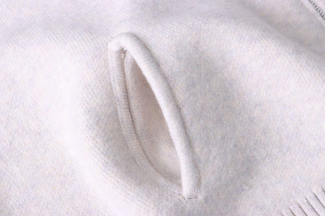 Oversize-Strickjacke mit offenem Kragen