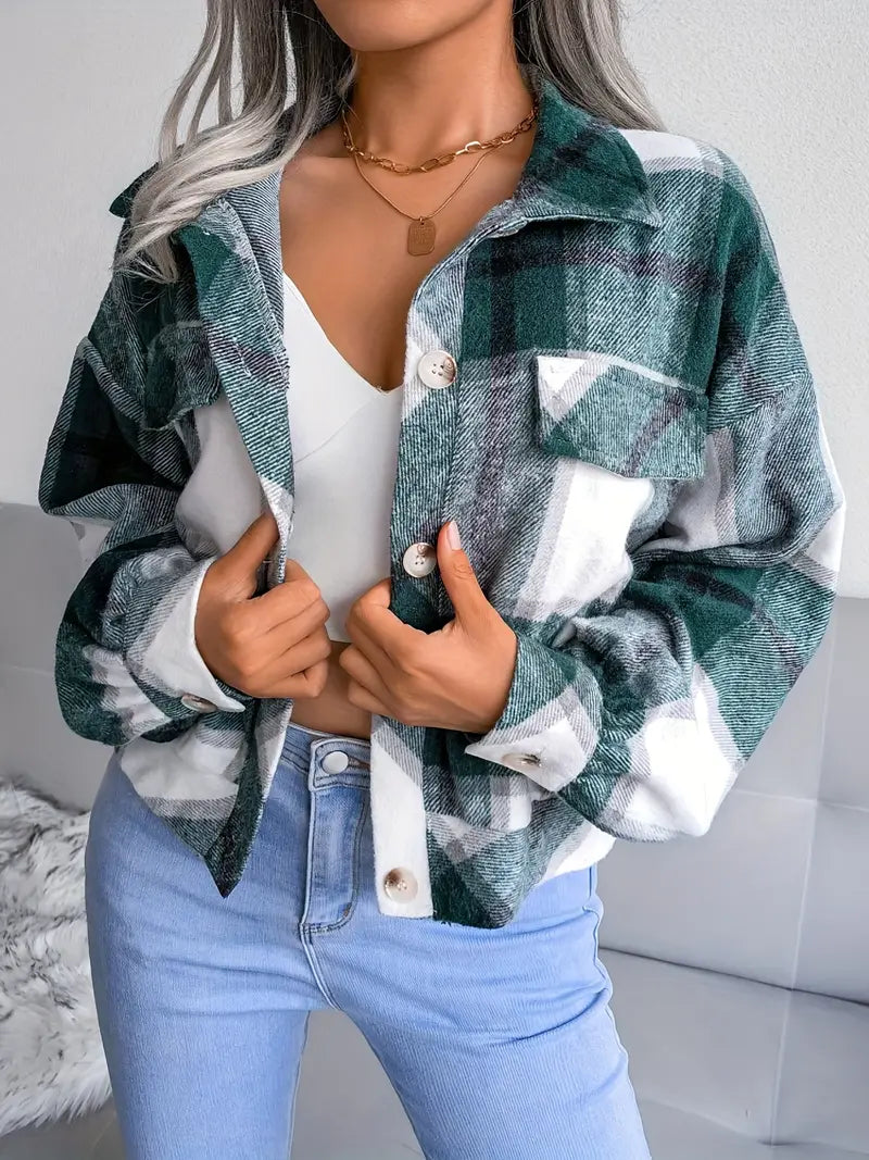 Karierte Flanelljacke