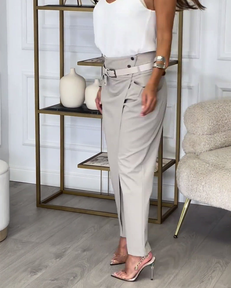 Leona | Patchwork-Hose mit Gürtel