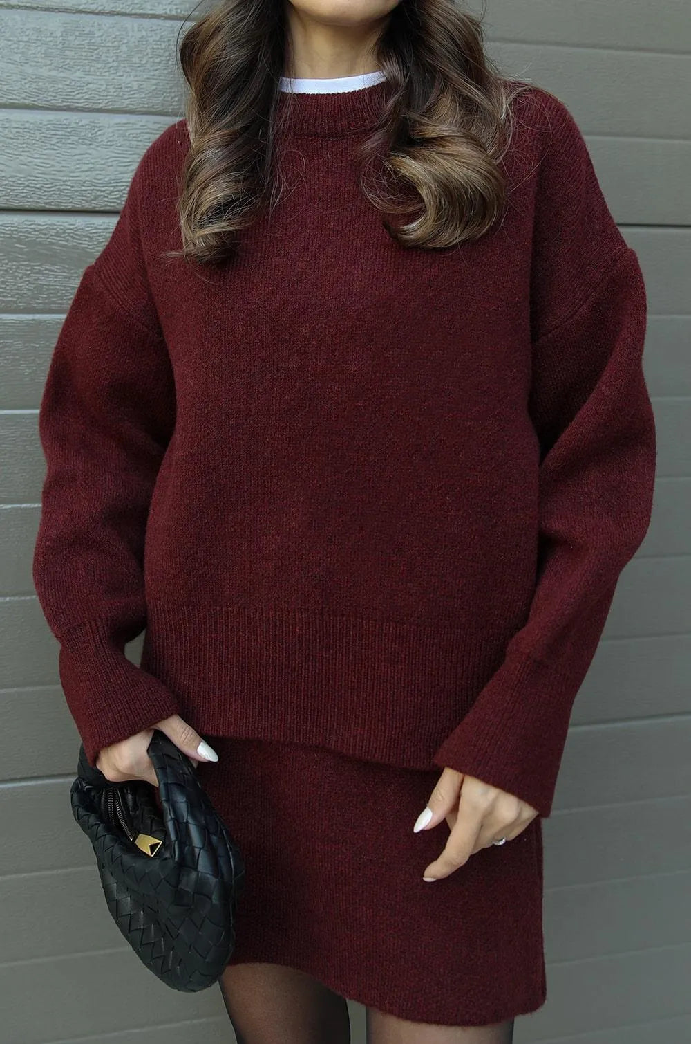 Helena - Strikket sett med skjørt og dress