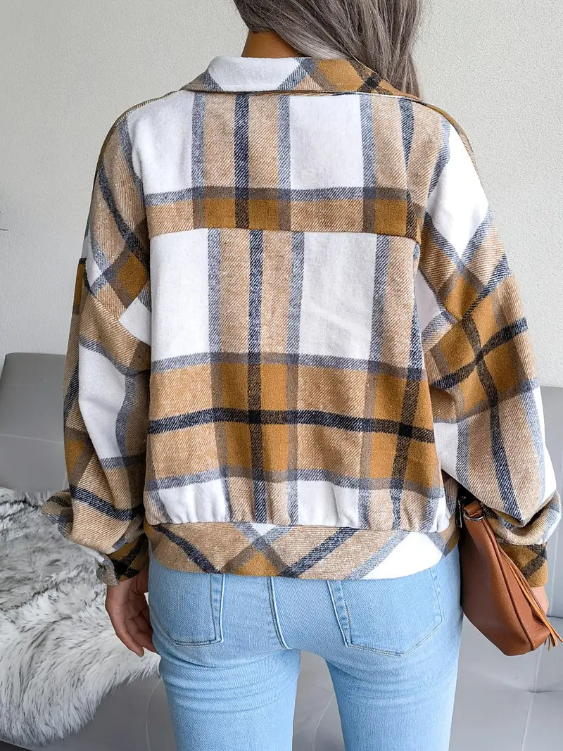 Karierte Flanelljacke