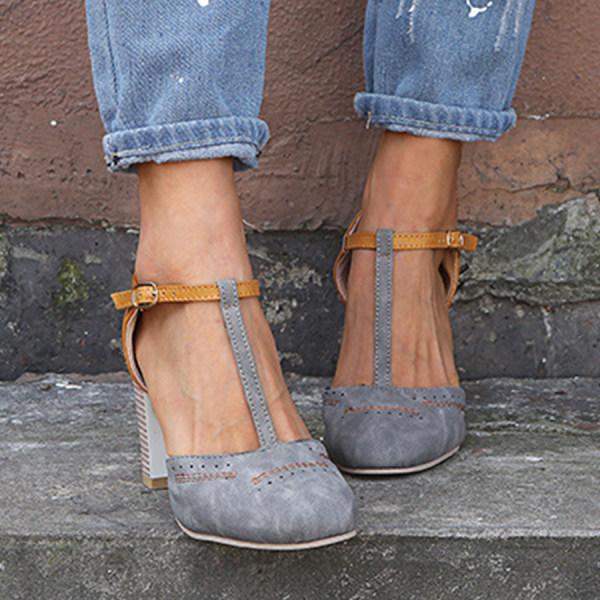 Genia | Damen Sandalen mit Retro-Absatz