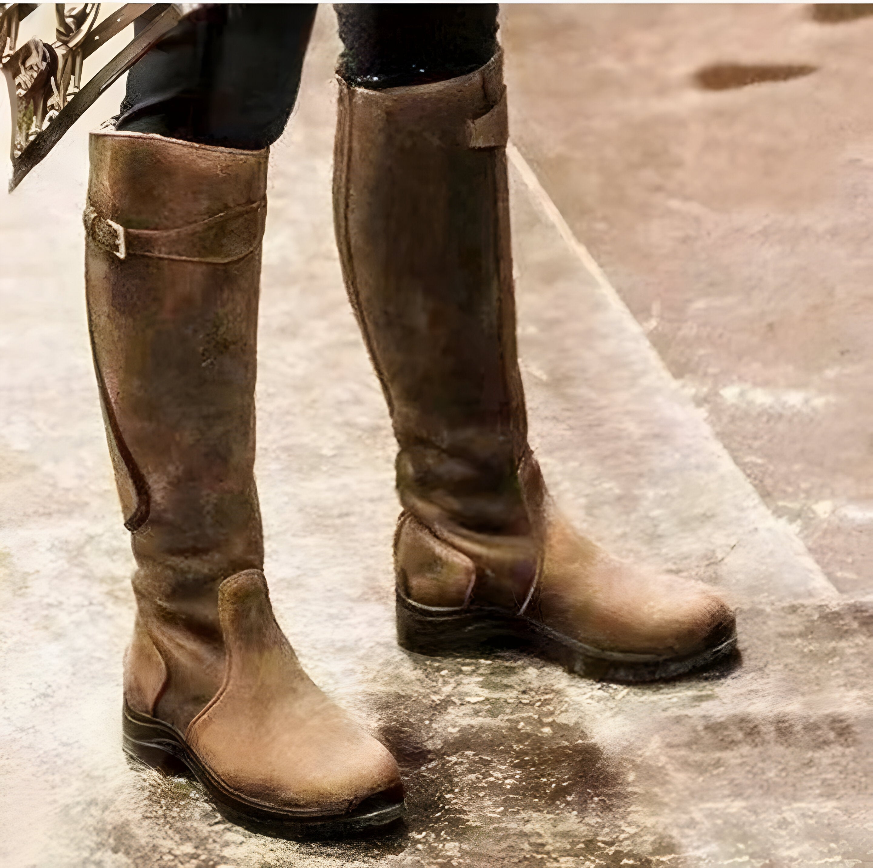 Morgan - Lange Lederstiefel