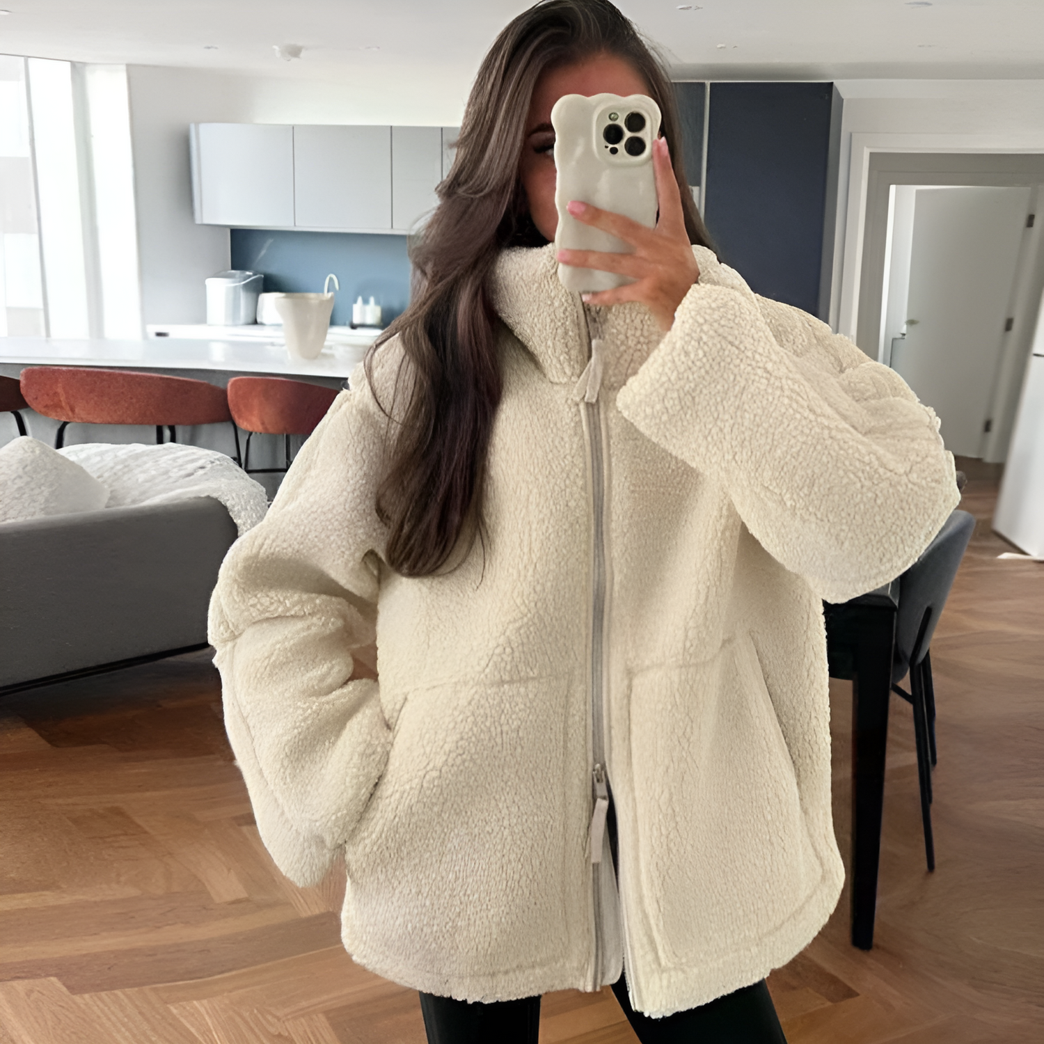 Claudia - Teddyfleece-Jacke