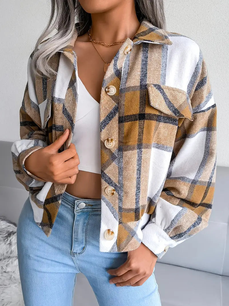 Karierte Flanelljacke