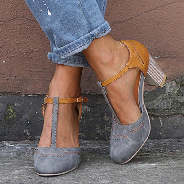 Genia | Damen Sandalen mit Retro-Absatz